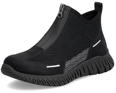 Rieker Damen Ankle Boots M5351, Frauen Stiefeletten, lose Einlage,Bootee,Booties,halbstiefel,Kurzstiefel,uebergangsschuhe,schwarz (00),41 EU / 7.5 UK