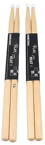 Schlagzeugstöcke, Professionelle für verschiedene Musikstile, Drumsticks 7A Ahornholz mit Nylon-Spitze for Anfänger, Profis, Übung, Studio und Live-Auftritte