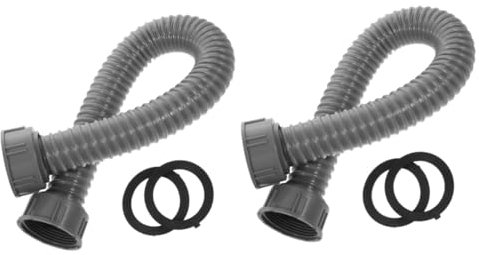Artibetter 2pièces Tuyau Flexible De Vidange Pour Évier Accessoire De Raccordement Avec Anneaux Étanchéité Résistant Compression Pour Problèmes De Plomberie Compatible Majorité Des