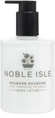 Noble Isle Body Lotion | Best Luxury Body Lotion For Men & Women | Vegan Friendly, Real Perfume, Britain In A Bottle | Made In The UK (250ml, Rhubarb)