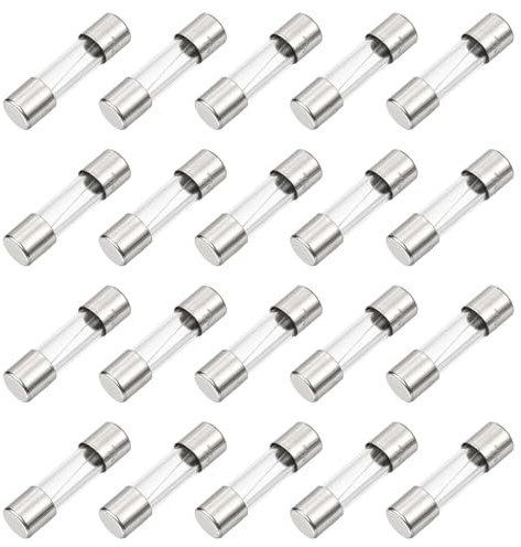 sourcing map Glassicherungen, 7 A, 125 V, 5 x 20 mm, Glasrohrsicherungen, schnell wirkende Sicherungen für Leiterplatten, elektronische Geräte, Haushaltsgeräte, Lichterkette, 20 Stück