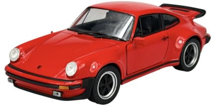 Welly Modell Auto Kompatibel mit Porsche 911 Turbo 3.0 Rot 1974 1:24 1/24 Metall Automodell Die Cast Neu im Karton
