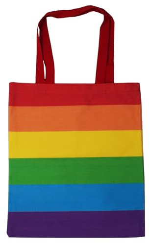Gravidus Jutebeutel „Pride“ – Robuste Stofftasche aus 100% Baumwolle (35 x 40 cm), umweltfreundlicher Jutebeutel mit LGBTQ+ Regenbogen-Design, ideal für Einkäufe & Alltag