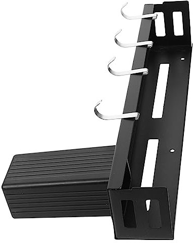 Cabilock Portacoltelli da parete con portautensili sospeso Multifunzionale porta posate porta da cucina organizer da parete per cucina acciaio carbonio Black