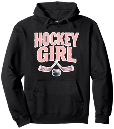 Hockey Ragazza Distressed Retro Ragazze Femminile Femminile Hockey Felpa con Cappuccio