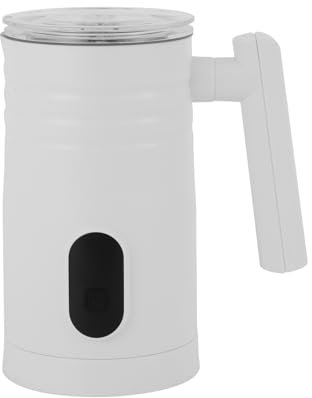 Susoso Montalatte elettrico, 400 W, potenza di schiumatura 100 – 160 ml, funzione di spegnimento automatico, grado di impermeabilità IPX1, per l'uso a casa o in ufficio (bianco)