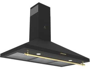 ALPHA Campana Decorativa Rústica Dorada GEA GOLD-90 Clase A, 850m3 Luz Led
