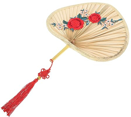 UTHCLO Abanico Palma Natural Chino Hogar Abanico De Mano Mano Vintage Para Decoración Interior