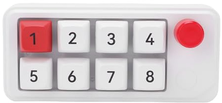 Lazmin112 Pavé Numérique, Filaire USB-C, Remplaçable à Chaud, avec Touche De Changement De Couche, Pavé Mécanique Programmable avec Macros, Raccourcis Personnalisables avec Molette (White)