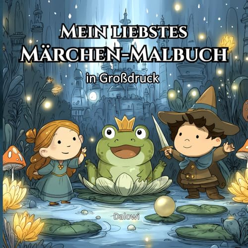 Mein liebstes Märchen-Malbuch: in Großdruck – die schönsten Märchen mit Ausmalbildern, ideal zum Vorlesen, Selberlesen und für erste Leseerfahrungen