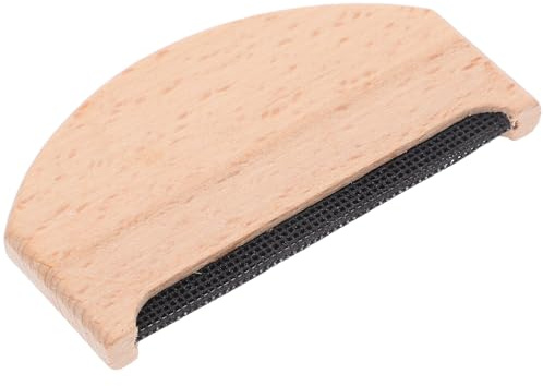 Quitapelusas Manual Portátil para Ropa de Madera, Peine de Punto | Ligero y Compacto, Diseño Tipo Cepillo de Limpieza, para Prendas y Jerséis de Cachemira, Color Negro