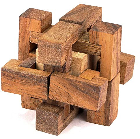 Logica Jeux Art. Falle – 3D-Puzzle aus Edelholz – nur für Experten – Schwierigkeitsgrad 5/6 – Kollektion Leonardo da Vinci