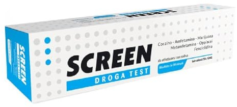 SCREEN TEST DROGA CON SALIVA X 6 DROGHE COCAINA MARIJUANA ANFETAMINE OPPIACEI