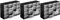 Kigima lot de 3 boîtes de tri noires pour petites pièces 16 compartiments (3 pièces) (Noir, 22 x 15 x 8 cm)
