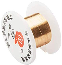 Fil de soudage en cuivre ultra fin de 0,02 mm pour téléphone portable, ordinateur, PCB, lien de ligne de mouche, outils d'entretien