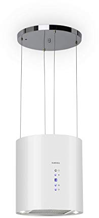 Klarstein Campana Cocina, Extractor para Islas, Campana Techo Flujo Aire 558m³/h, Campana Extractora Diseño Candelabro, con Filtros de Carbón Activo