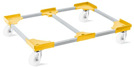 aidB Transportroller VARIABLE - 800x600-1x unterteilt - Kunststoffräder 4 Lenkrollen Gelb - 1St