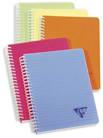 Clairefontaine 328546C 5 Spiralhefte Linicolor A5 90 Blatt liniert sortiert
