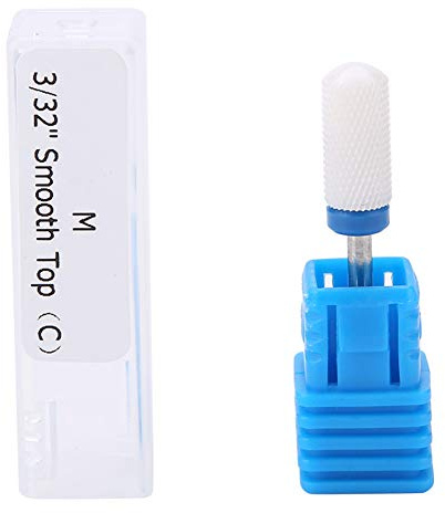5 Tipi di Punte Trapano in Ceramica, Punte Trapano per Unghie Strumenti per Manicure, Punta per Fresa a Forma di Testa Cilindrica per Trapano per Manicure(Calvo rotondo)