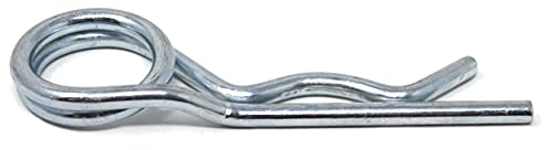 Design61 Lot de 4 fiches à ressort 5 mm x 92 mm - Double goupille à ressort - Galvanisé