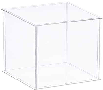 sourcing map Transparente Vitrine, Acrylbox, staubdichte Box, Vitrine, 30 x 30 x 30 cm für Sammlerstücke, Basteln