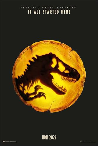Grupo Erik Jurassic Park Merchandise - Jurassic World Dominion Poster - Deko Wohnzimmer oder Deko Schlafzimmer - Deko Wohnzimmer - Größe : 61 x 91 - Offizielle Lizenz