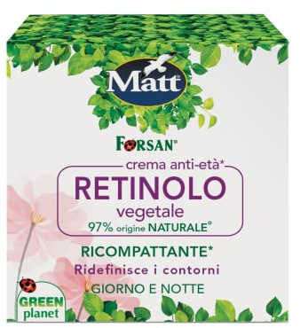 Matt, Anti-Aging Cream Vegetabilisk Retinol, Återkomprimerande Ansiktskräm, Omdefinierar konturer, Dag- och nattansiktskräm Lämplig för normal och känslig hud, gör huden glödande, 50 ml