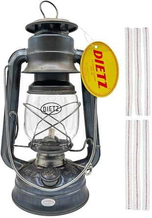 Light of Mine – Dietz #76 Original unlackiertes Öllaternen-Set, inklusive 6 Stück 100 % Baumwolle, 1,27 cm Ersatz-Dochtstreifen (#76, UF)