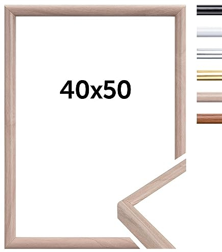 DÖRR Kunststoff Bilderrahmen New York - Modern - Echtes Glas Birke Imitat 40x50