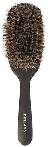 DESSANGE - Brosse a Cheveux - 100% Poils de Sanglier - Cheveux Soyeux Brillant - Tous Types de Cheveux - Brosse Démêlante - Lissante - Pelote Souple