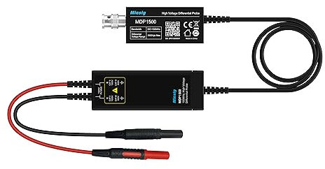 Micsig Oscilloscope Sonde HV MDP Series MDP3000 100 MHz Sonde différentielle haute tension Interface BNC Sélection à double plage Alimentation USB zéro rapide (MDP3000)