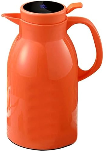 HSHTTKL New Glass Lined Thermal Coffee Carafe, Double Wall Insulated Vacuum Flask, Digital Display Design Thermal Carafe, Water Coffee Dispenser Water Pitcher