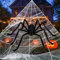 Telarañas Halloween Decoracion, 5 M Kit de Telaraña,1.5 M Arañas Grande de Ojos Rojos, 20 Pcs Mini Araña, 80 g Algodón de Araña, Decoración Gigante Adecuada para Casas Encantadas, Patios y Fiestas