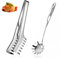 Acciaio Inossidabile Pinza per Pasta, Cucchiaio Servispaghetti, Cucchiaio di Pasta Server Forchetta, lavabile in lavastoviglie, Per Cuocere Pasta, Spaghetti, Insalate, Carni Alla Griglia (34.3cm)