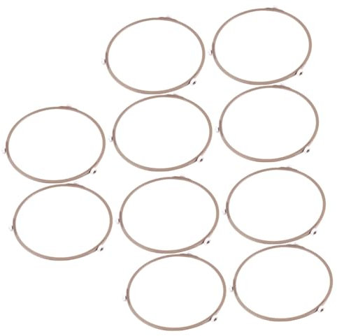 Amosfun 5sets Microwave Oven Tray Turntable Rotating Ring Support Glass Plate Stand Oven Roller Ring Microwave Plate Roller High Temperature Impact Resistant 2pcs*5