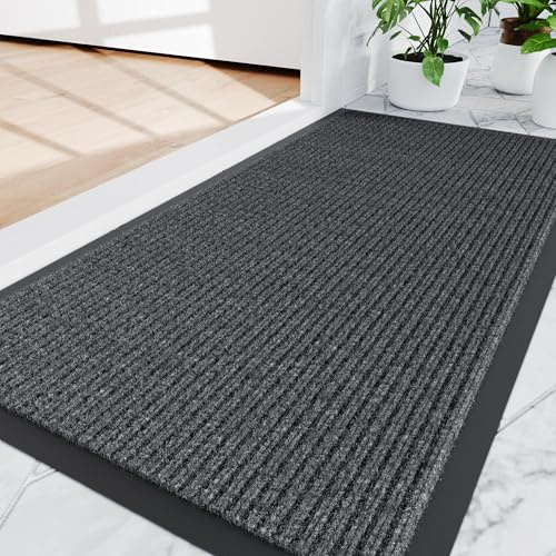 Amyracel Front Door Mat Indoor Outdoor Entrance, 36 x 120 All-Season Waterproof Doormat for Enterway, Heavy Duty Commercial Floor Mat, Fade Resistant, Rubber Back, Low Profile, Easy Clean