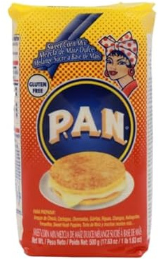 Pan de harina de maíz dulce 500 kg, paquete de 2
