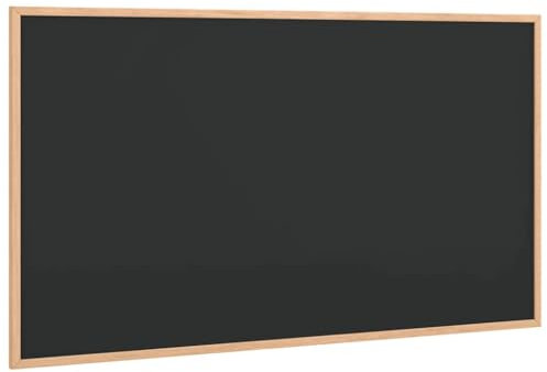 vidaXL Kreidetafel mit massivem Kiefernholzrahmen Schwarz 100x55 cm, Tafel, Kreidetafel für Wand, Schreibtafel für Büro, Küchentafel