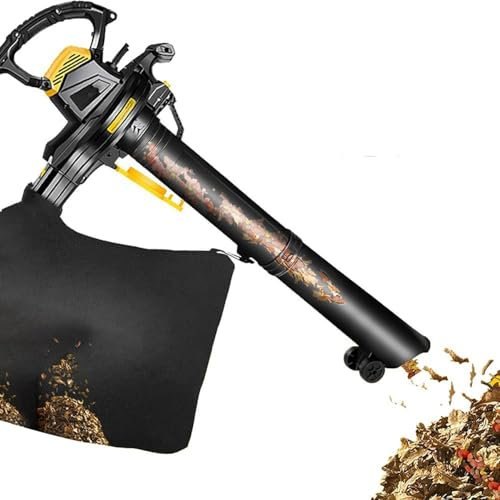 Souffleur de feuilles de jardin, aspirateur-broyeur 3 en 1, aspirateur et souffleur de jardin électrique 3800 W avec réglage à 6 vitesses, sac de collecte de feuilles de 40 L, rapport de déchiquetag