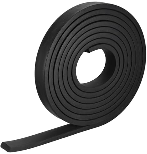 TOP-VIGOR EPDM Rubber Foam Strip 10mm (T) x 10mm (W) x 4000mm (L), Weatherproof Door Seal Rubber Sealing Strip Foam Tape for DIY Gasket Insulation Soundproofing, Reduce Vibration Mat Black