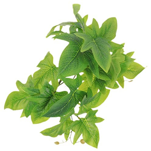 BESTonZON Plante Artificielle Suspendue avec Ventouse Vert Réaliste Décoration Terrarium Habitat Reptile Escalade Lézard