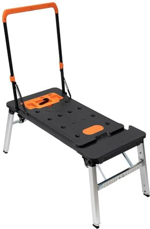 7-in-1 Banco da lavoro pieghevole tutto in uno,Multifunzionale Pieghevole Banco da Lavoro Mobile Portata 150 kg,Piano di Serraggio Regolabile in Altezza Carrello Rotante Mobile per Officina