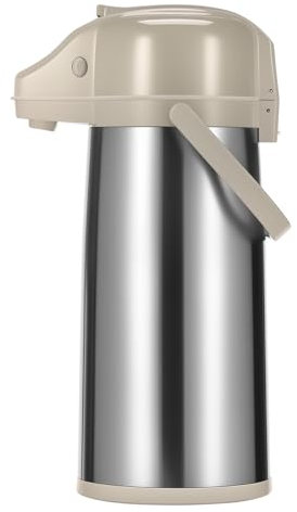 da 2,0 l, in acciaio inox, con base girevole e maniglia, manico ergonomico, con una mano, ideale come caffettiera