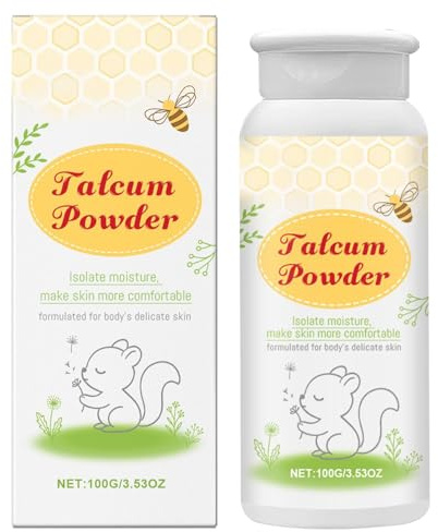 Babypuder Talk-Talk-Pulver, Maisstärke Baby gepudert, beruhigendes Pflegetalkum, leichter und F-resh Duft, nicht fettend, 100 g, für zarte Haut nach der Dusche tagsüber und Nacht