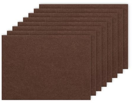 Extra Starke Filzgleiter Selbstklebend 5mm – 8er Set Möbelgleiter 15x11cm Zuschneidbar – Super Klebekraft für schwere Möbel – rutschfest & Kratzschutz –Braun