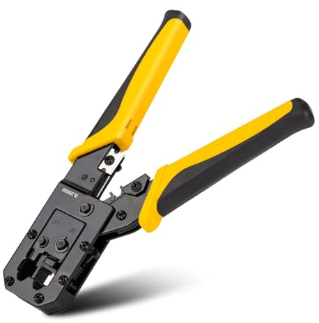 Sehuby Alicates de crimpado RJ45 para conectores RJ45, conectores de red para línea telefónica CAT5, CAT5E, CAT6A, CAT7, CAT7A