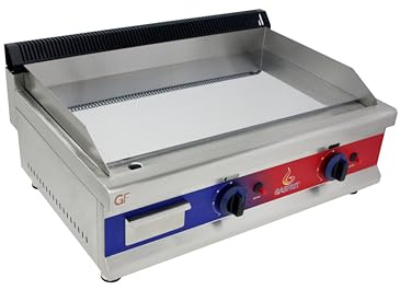 GASFRIT – Plancha industrielle en chrome dur pour cuisine professionnelle, acier inoxydable, gaz ou électrique, allumage piézoélectrique, tiroir récupérateur de graisse, plusieurs dimensions et