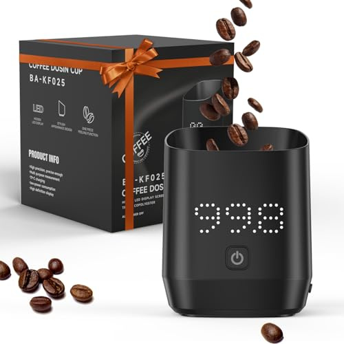 SeyYega Kaffee Waage, Digital Kaffeewaage för Espresso & Pour-Over, Kaffeewaage mit Timer Barista Zubehör, Minimalistisk Design för Barista & KaffeäLskare (Schwarz)
