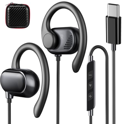 AIAUXAI Écouteurs USB C filaires à oreilles ouvertes pour iPhone 17 16 Pro Max 15
