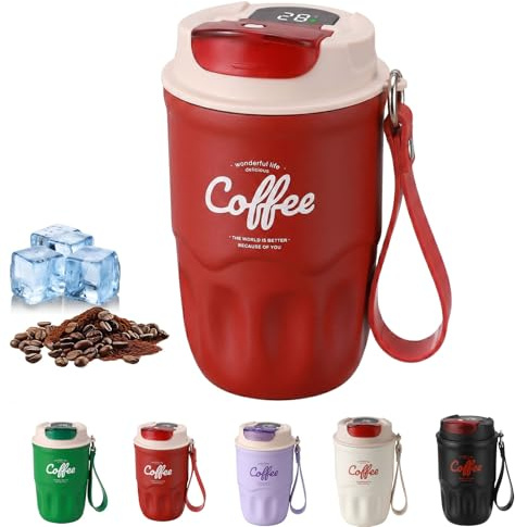 Générique Coffee Vacuum Flask-Travel Coffee Mug-Coffee Tumbler-360ml (Red)